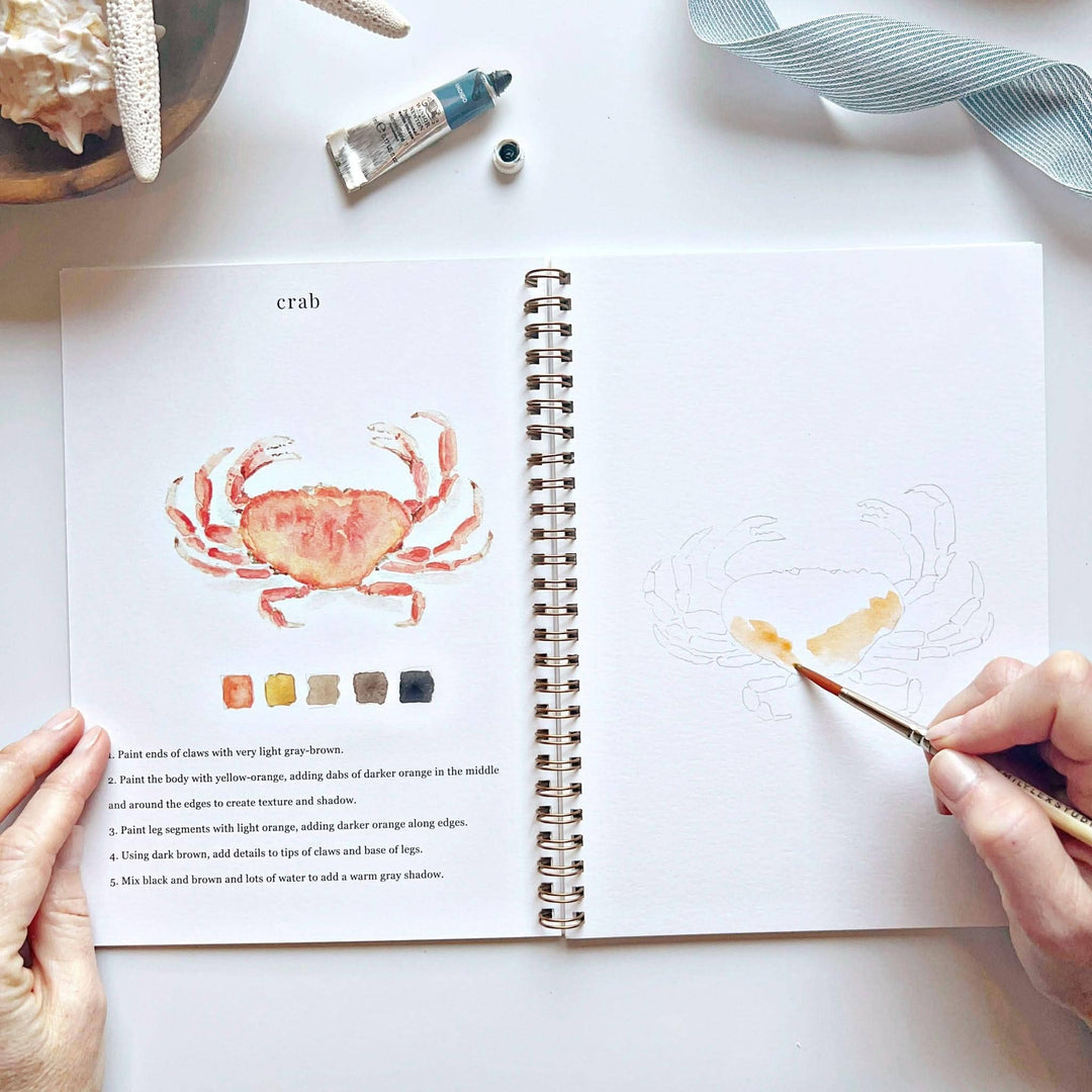 Seaside watercolor workbook emily lex studio 