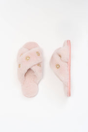 Sheepskin Slippers with Rhinestone Pissenlit 