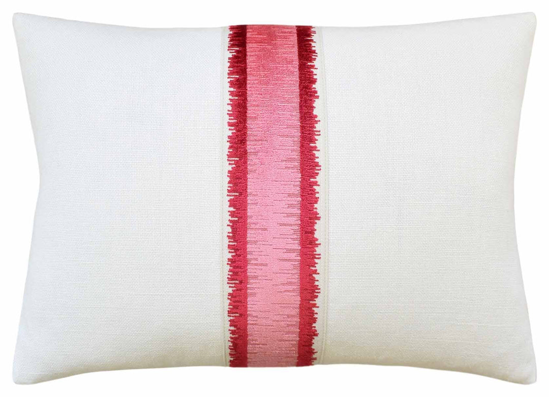 Slubby Bromo Tape Pillow Decorative Pillow Ryan Studio Red 14x20 