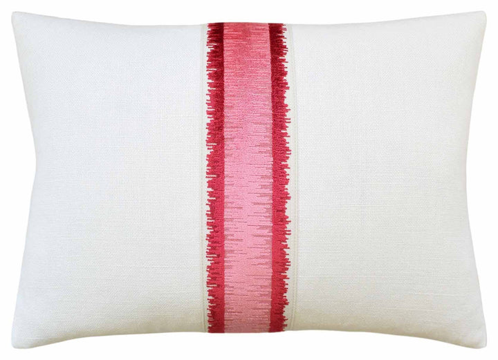 Slubby Bromo Tape Pillow Decorative Pillow Ryan Studio Red 14x20 