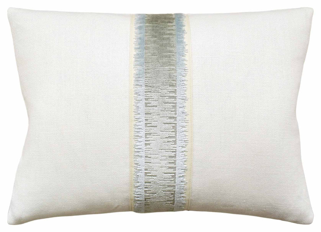 Slubby Bromo Tape Pillow Decorative Pillow Ryan Studio Seafoam 14x20 