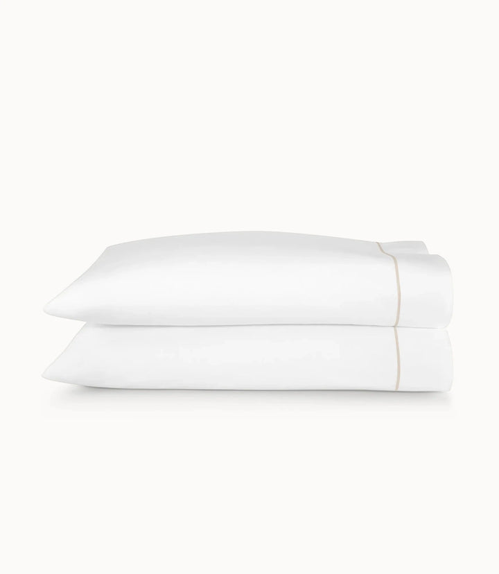 Soprano II Embroidered Pillowcase- Pair Bedding Style Peacock Alley Linen King 