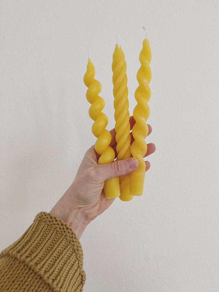 Spiral taper candle Whiskey + Wine 