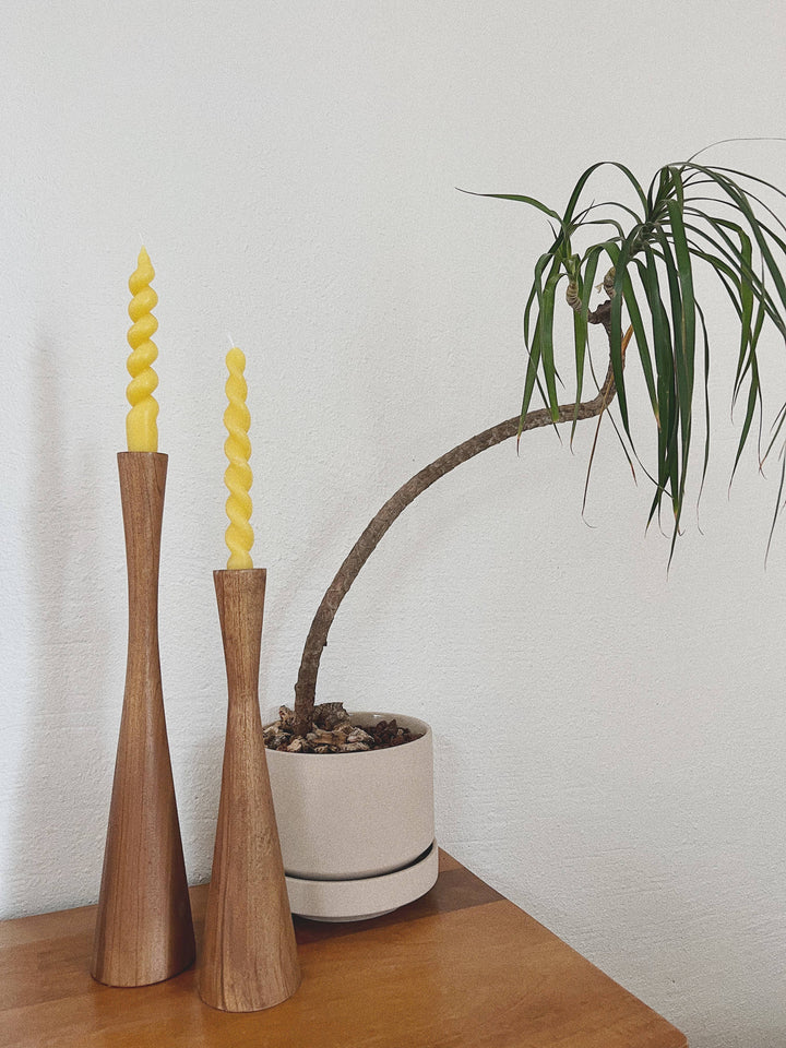 Spiral taper candle Whiskey + Wine 
