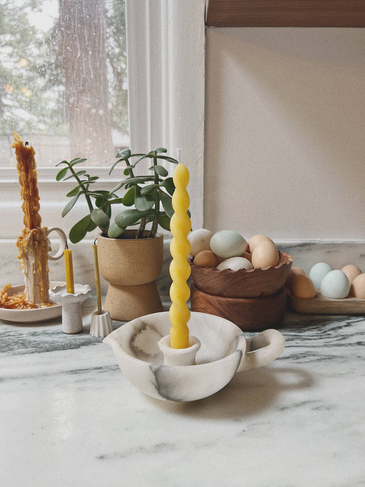 Spiral taper candle Whiskey + Wine 