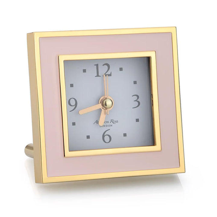 Square Alarm Clock Gifts Addison Ross Pink and Gold SILENT 