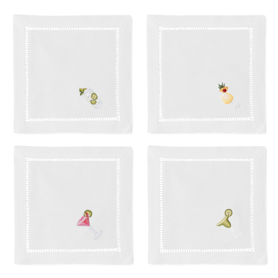 Summer Drinks Cocktail Napkins Henry Handwork 