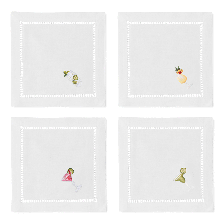 Summer Drinks Cocktail Napkins Henry Handwork 