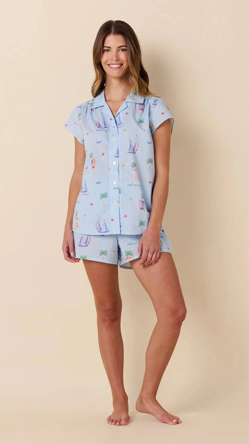 Summer Sailaway Luxe Pima Short Set Sleepwear & Loungewear Cats Pajamas 