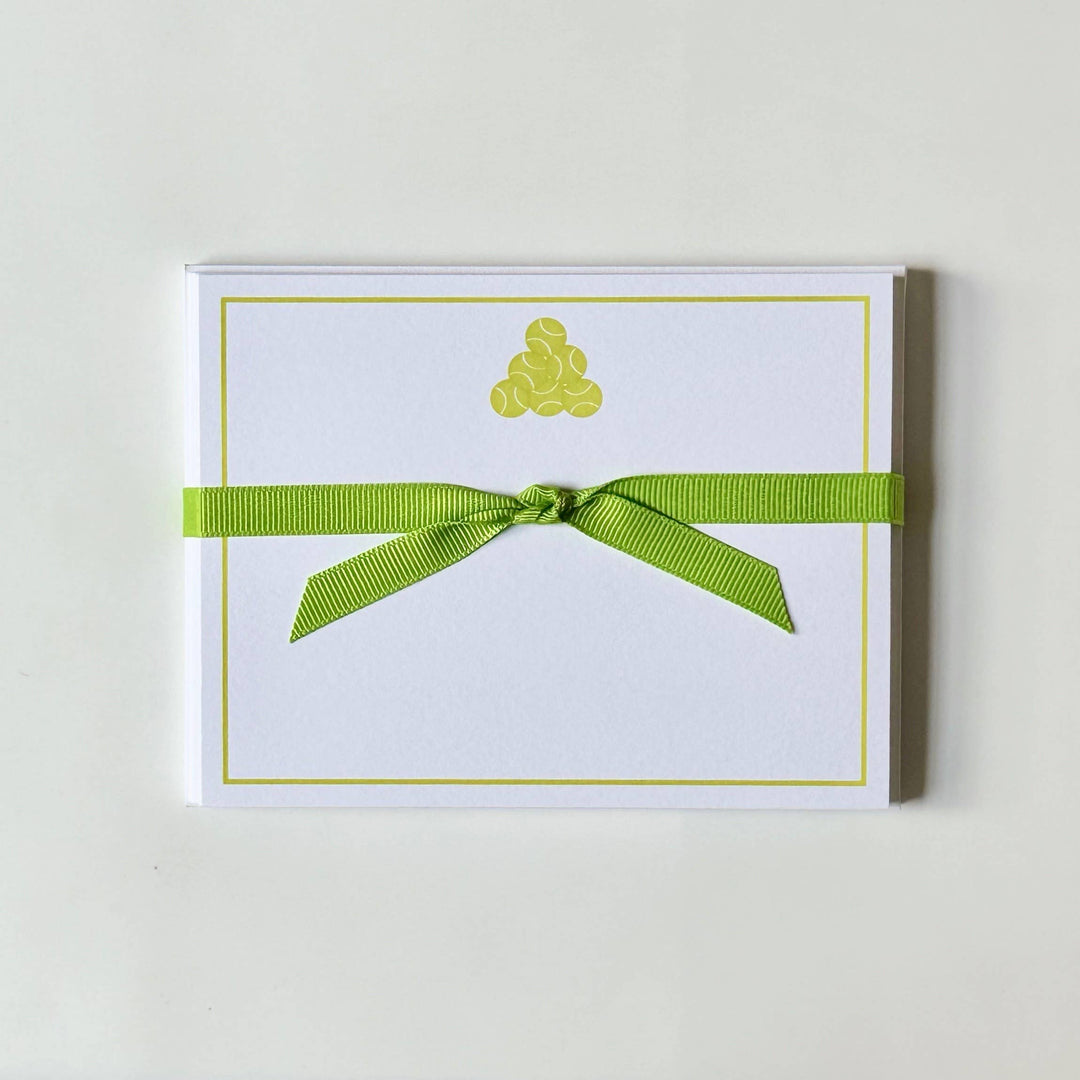 Tennis Balls Stacked, Green - Flat Note Cards Georgetown Paperie 