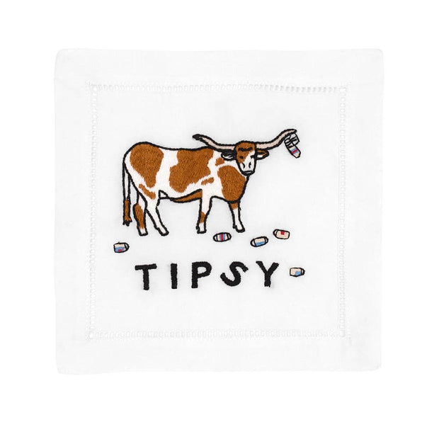 TIPSY COCKTAIL NAPKIN Table Linens August Morgan 