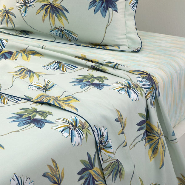 Tropical Full/Queen Flat Sheet Bedding - Duvet Covers Yves Delorme 