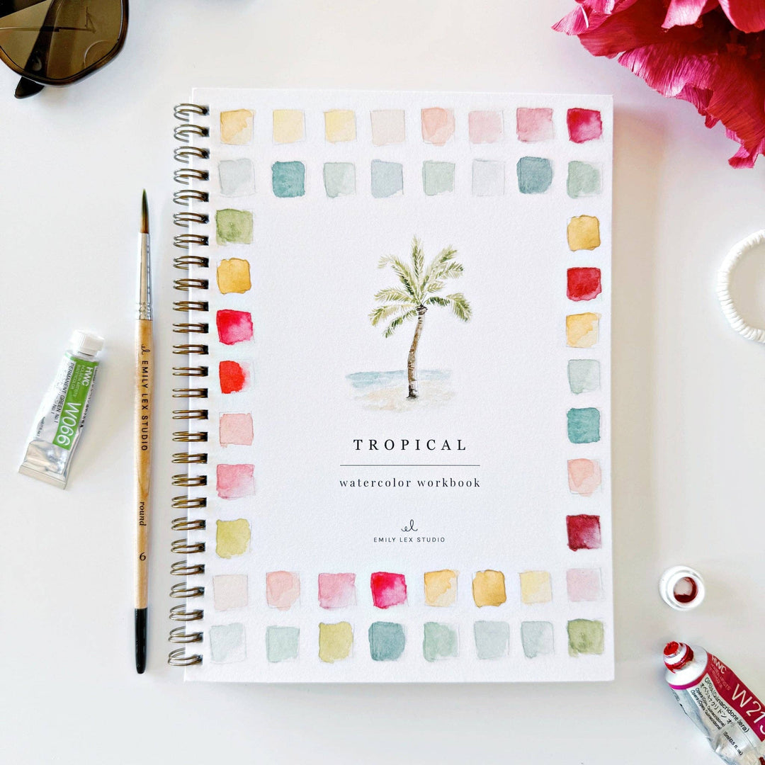 Tropical watercolor workbook emily lex studio 
