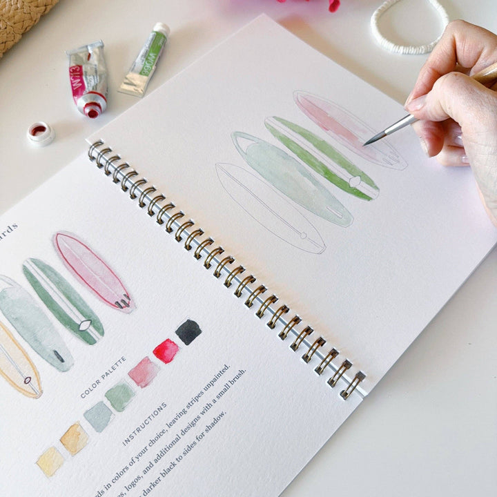Tropical watercolor workbook emily lex studio 