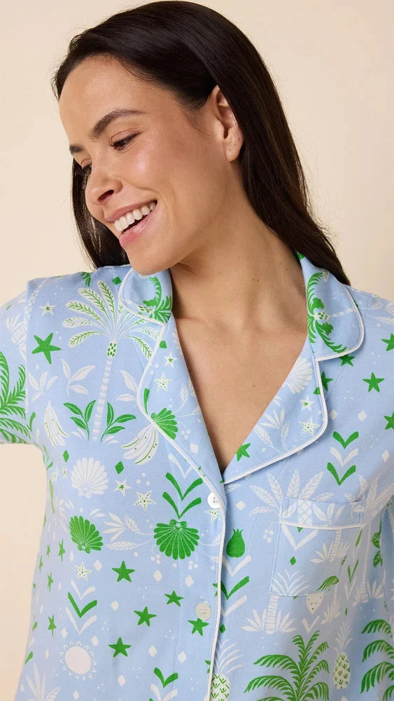 Tropicana Palm Pima Short Set Sleepwear & Loungewear Cats Pajamas 