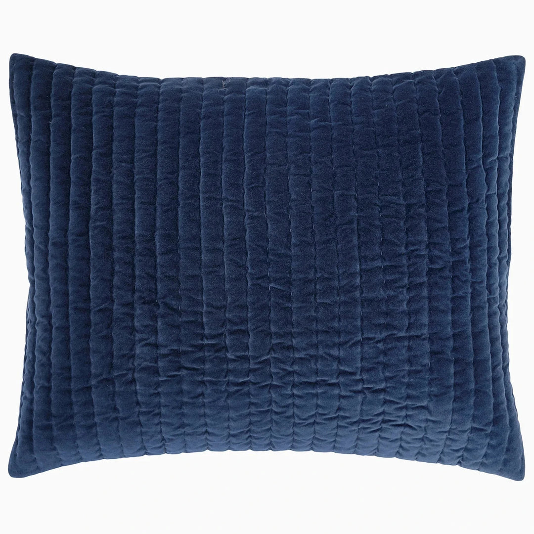Velvet Quilted Sham Bedding Style John Robshaw Indigo Standard 