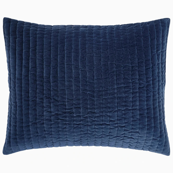 Velvet Quilted Sham Bedding Style John Robshaw Indigo Standard 