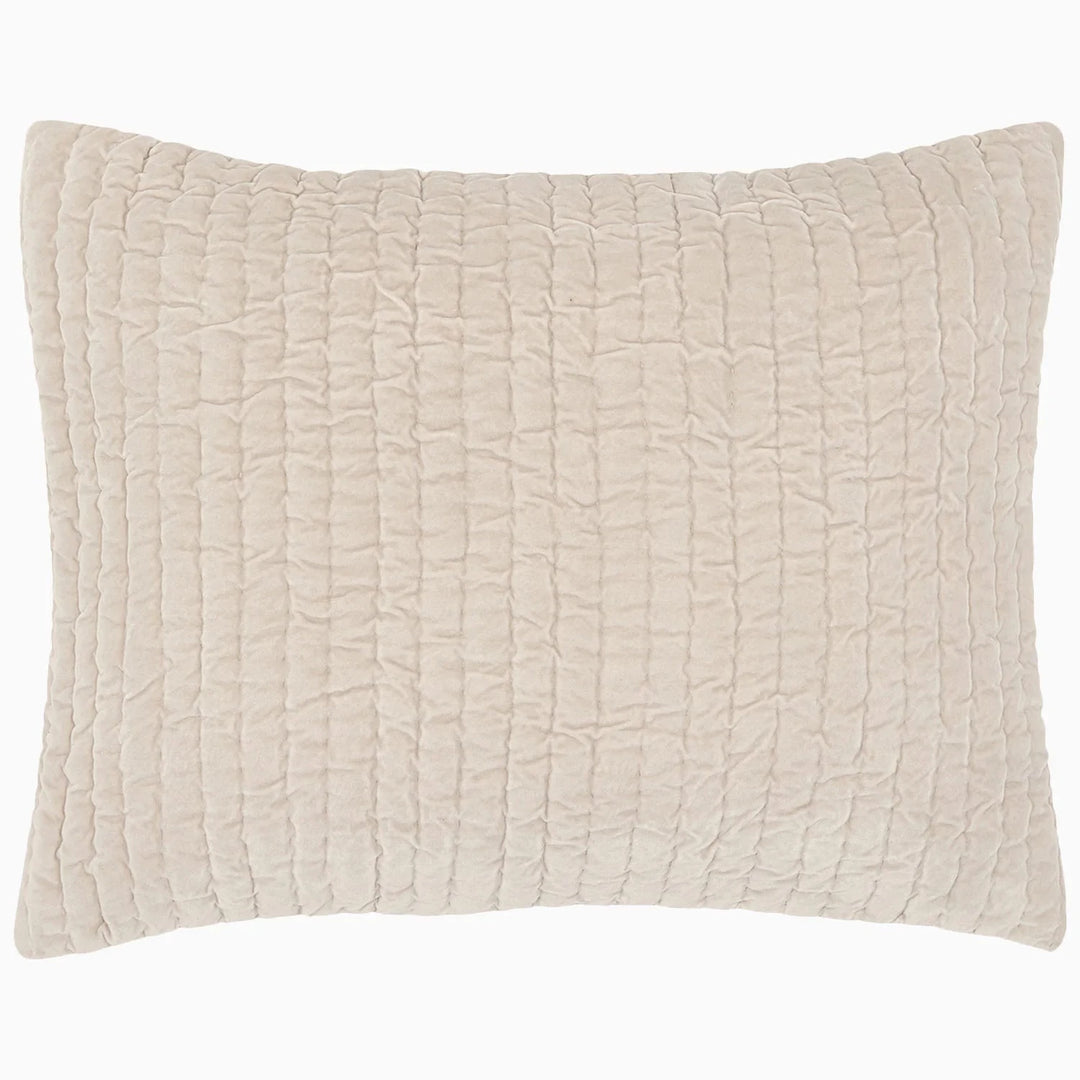 Velvet Quilted Sham Bedding Style John Robshaw Sand Standard 