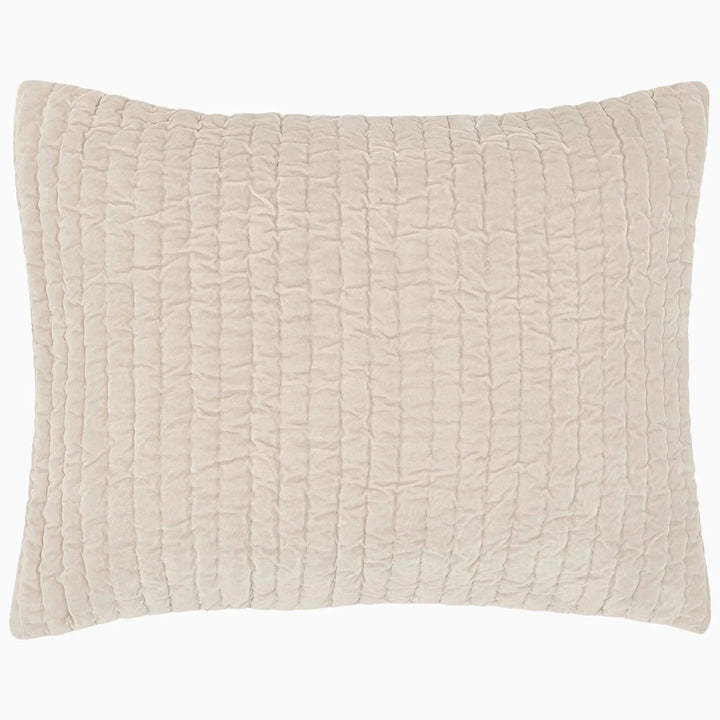 Velvet Quilted Sham Bedding Style John Robshaw Sand Standard 