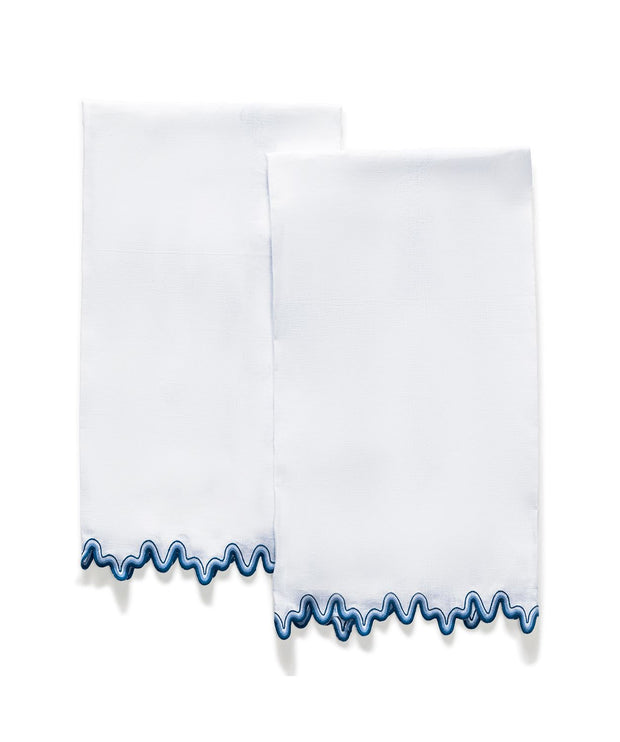 Wave Guest Towel - set of 2 Bath Linens Matouk Aquarius 