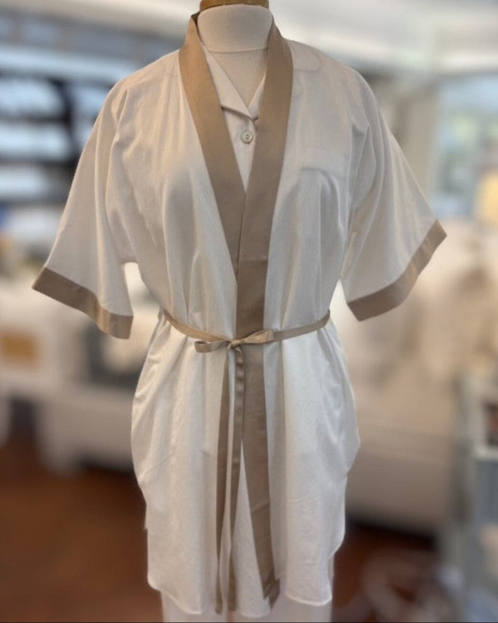 Whispercale Kimono Robe Latte Bath Robe Silk Story 