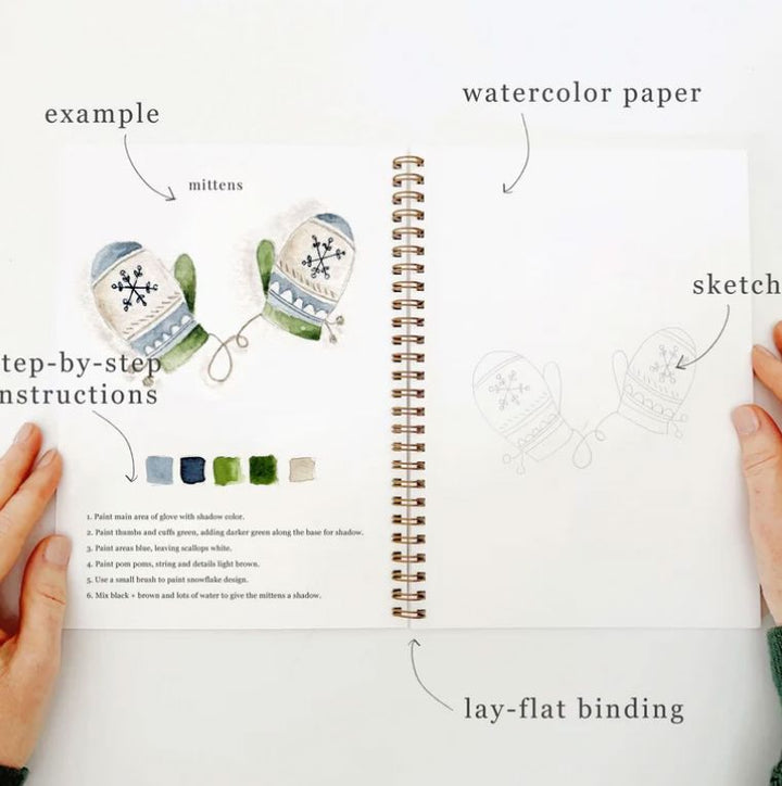 Winter Watercolor Workbook emily lex studio 