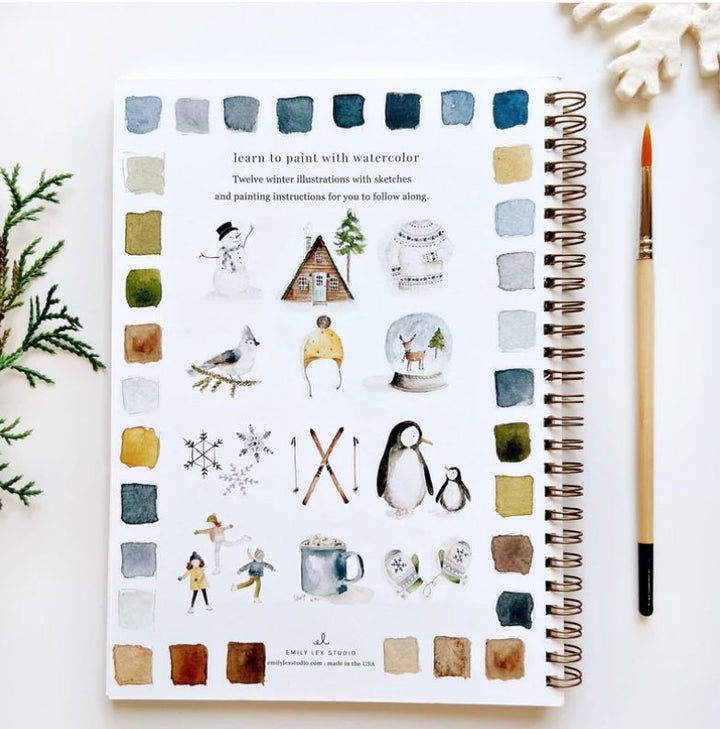 Winter Watercolor Workbook emily lex studio 