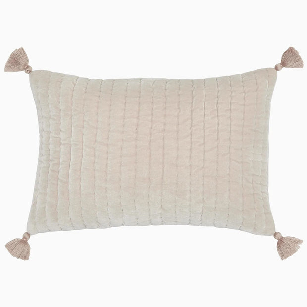 12" x 18" Velvet Pillow + Insert Decorative Pillow John Robshaw Sand 