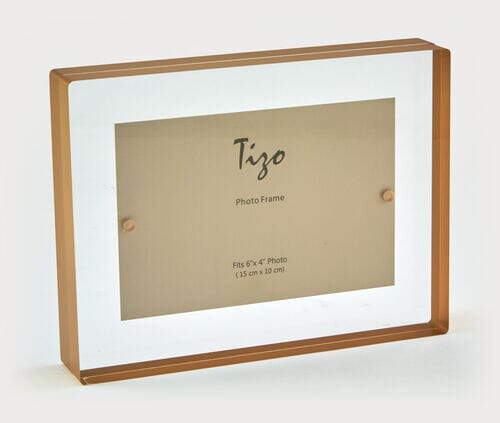 Acrylic Block Frame Gifts Tizo 4x6 Gold 