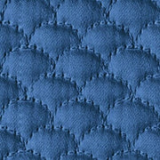 Alba Quilted Boudoir Sham Bedding Style Matouk Steel Blue 