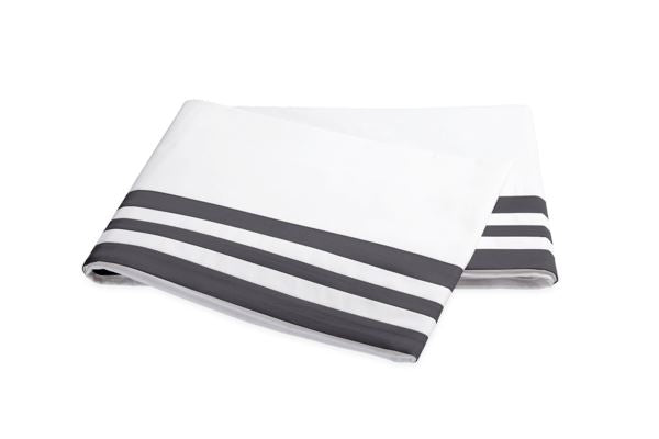 Allegro Full/Queen Flat Sheet Bedding Style Matouk Charcoal 