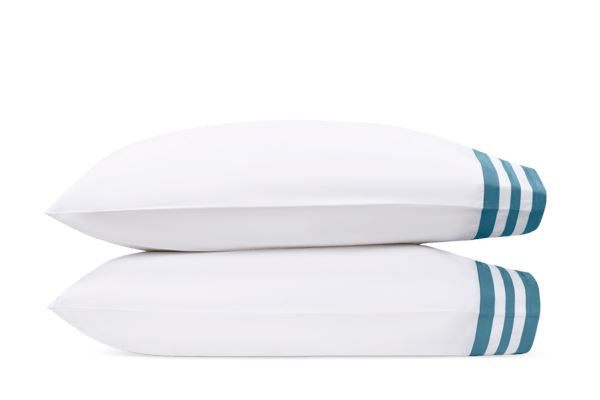 Allegro King Pillowcase- Single Bedding Style Matouk Sea 