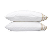 Allegro Standard Pillowcase- Single Bedding Style Matouk Champagne 