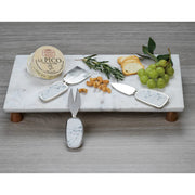 Amalfi Marble Cheese Tray on Acacia Wood Gifts Zodax 
