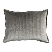 Aria Velvet Luxe Euro Pillow - 27x36 Bedding Style Lili Alessandra Grey 
