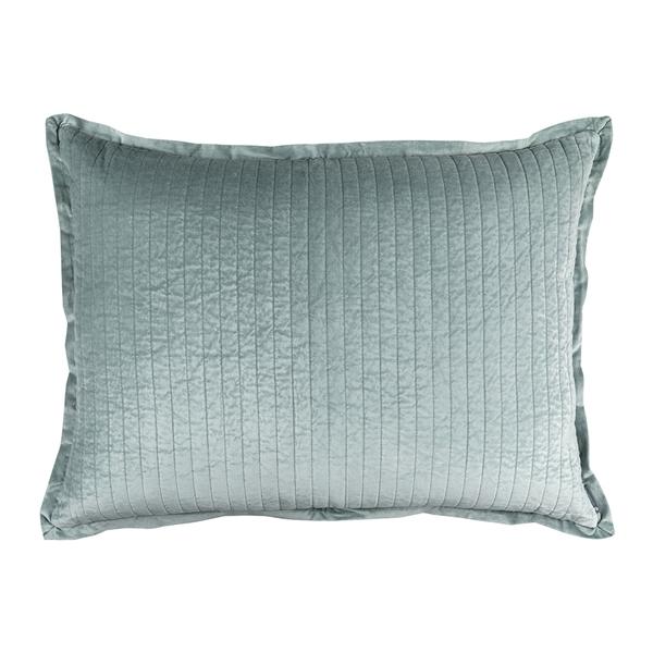 Aria Velvet Luxe Euro Pillow - 27x36 Bedding Style Lili Alessandra Sky 