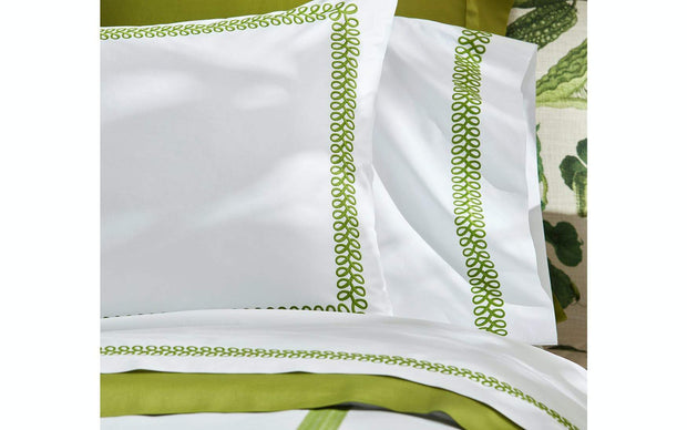 Astor Braid Full/Queen Flat Sheet Bedding Style Matouk 