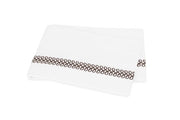 Astor Braid Full/Queen Flat Sheet Bedding Style Matouk Mocha 