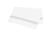 Astor Braid Full/Queen Flat Sheet Bedding Style Matouk Silver 