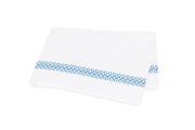 Astor Braid Full/Queen Flat Sheet Bedding Style Matouk Sky 