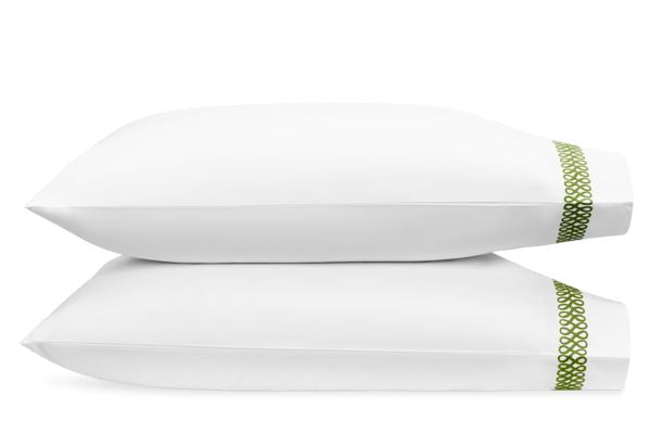 Astor Braid Standard Pillowcases - pair Bedding Style Matouk Grass 