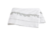 Atoll Full/Queen Flat Sheet Bedding Style Matouk Alabaster 