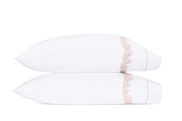 Atoll King Pillowcase-Pair Bedding Style Matouk Blush 