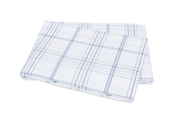 August Plaid Full/Queen Flat Sheet Bedding Style Matouk