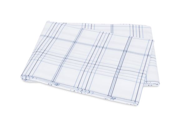 August Plaid Full/Queen Flat Sheet Bedding Style Matouk 