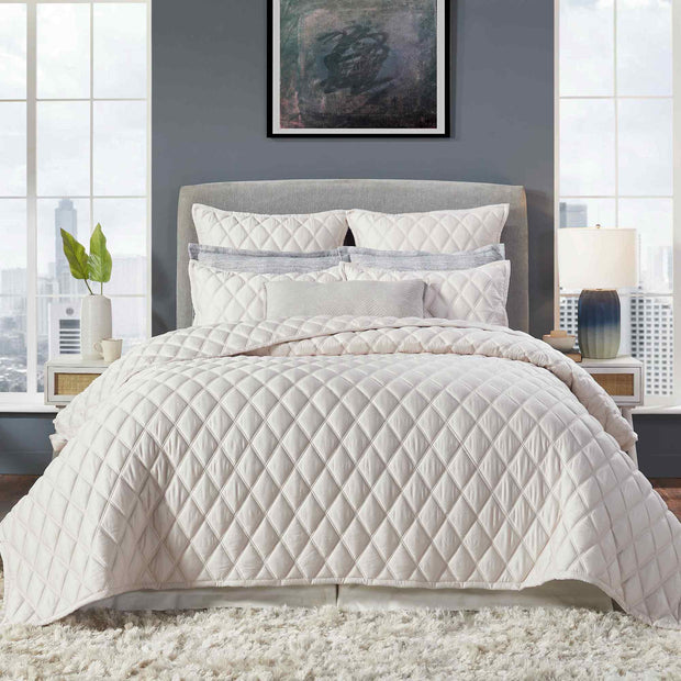 Avalon King Coverlet Bedding Style Orchids Lux Home Beige 