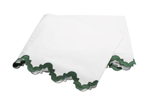 Aziza Full/Queen Flat Sheet Bedding Style Matouk Green 