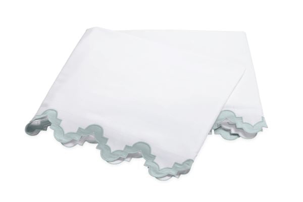 Aziza Full/Queen Flat Sheet Bedding Style Matouk Pool 