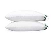 Aziza King Pillowcase- Single Bedding Style Matouk Green 