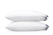 Aziza King Pillowcase- Single Bedding Style Matouk Navy 